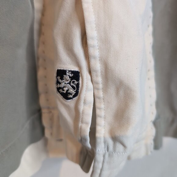 Nat Nast Men's Green/Off-White Short Sleeve Button Up Shirt 100% Silk Luxury, XL - Picture 4 of 9